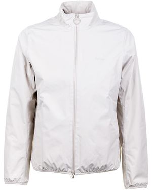 Barbour Korbel Zip Up Collar Jacket - White