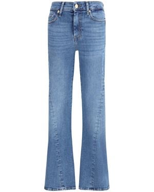 7 For All Mankind Dojo Tailorless Flare Jeans - Blue