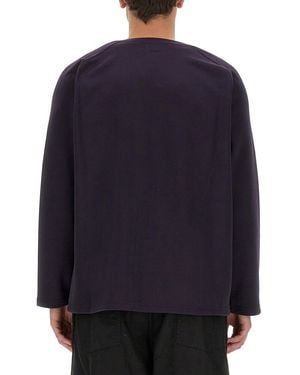 Needles Cardigan With Logo Polyester Jumpers - Blue