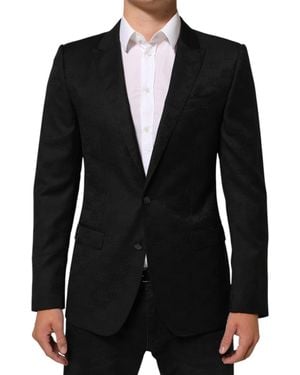 Dolce & Gabbana Black Martini 2 Buttons Suit Jacket Blazer