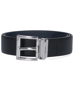 Prada Reversible Belt - Blue