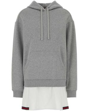 Gucci Grey Cotton Sweatshirt Dress
