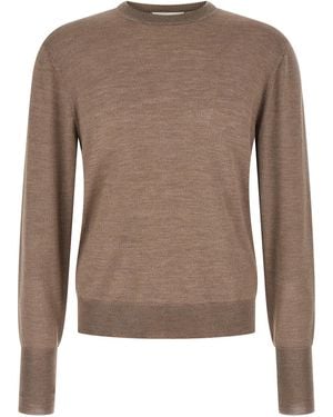 Ma'ry'ya Crew-Neck Jumper Jumper, Cardigans - Brown