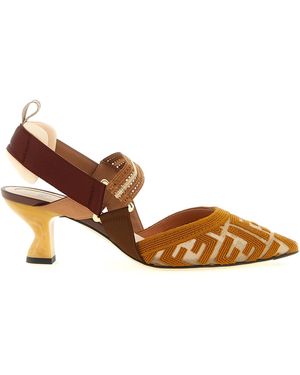 Fendi "Colibr㬠Slingback - Brown