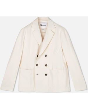 Doppiaa Aansonia Cotton Double Breasted Blazer - Natural