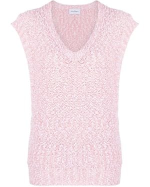 Ferragamo Without Sleeves V-Neck - White