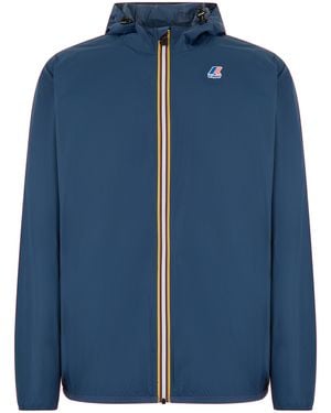 K-Way Jacket Le Vrai 4.0 Claude Nylon Raincoats - Blue
