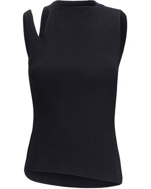 Courreges Transverse Cotton 90S Top - Black