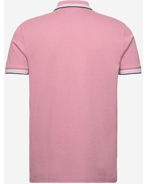 BOSS Cotton Piqué Polo Shirt With Logo - Pink