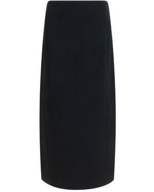 KHAITE Acetate Long Skirt - Black