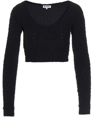 Sunnei All-Over Logo Top - Black