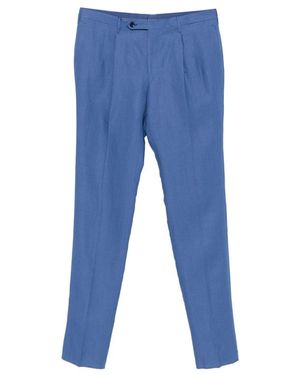 Rota Pleated Pressed-Crease Trousers - Blue