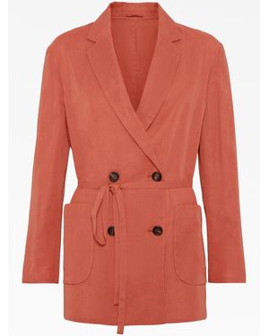 Brunello Cucinelli Relaxed Cotton Jacket - Red