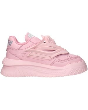 Versace Leather Chunky Sneakers - Pink
