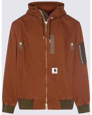 Sacai Cotton Casual Jacket - Brown
