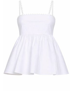 Jacquemus The Traversin Peplum Camisole Top - White