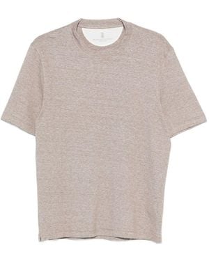 Brunello Cucinelli Linen Blend T-Shirt - White
