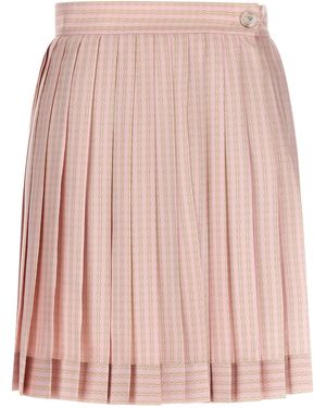 Versace Foulard Print Silk Twill Mini Skirt - Pink