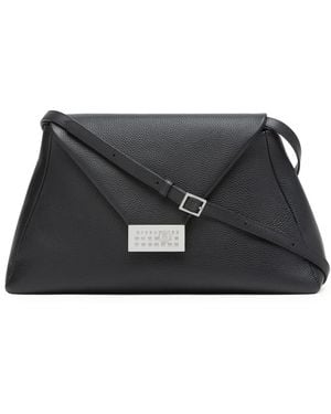 MM6 by Maison Martin Margiela Leather Shoulder Bag - Black