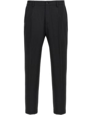 Dolce & Gabbana Logo Embroidery Trousers - Black