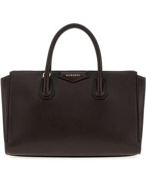 Givenchy Givenchy Structured Calf Leather Shoulder Bag - Black
