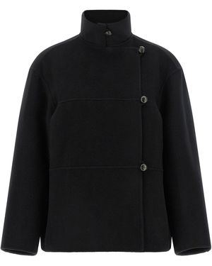 Rohe Wool And Cashmere Blend Coat - Black