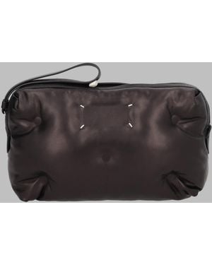 Maison Margiela Camera Bag Glam Slam Leather Clutch - Grey