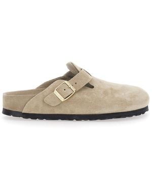 Birkenstock Mules Boston Suede - White