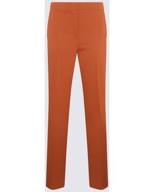 Max Mara Virgin Wool Fianco Trousers - Orange