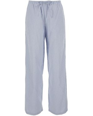 DUNST Pants Check Cotton - Blue