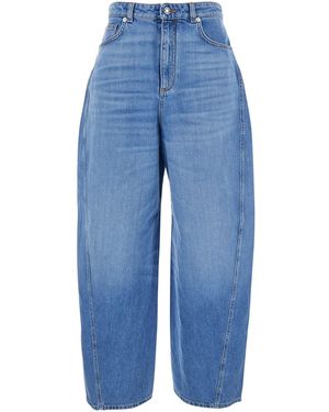 【関税＆送料込み】Givenchy Cocoon Logo-Patch Jeans Clothin Givenchy Basic Logo-Patch Cocoon Jeans in Blue | Lyst