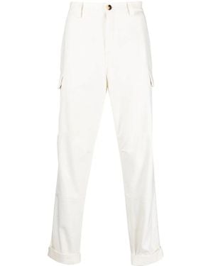 Brunello Cucinelli Cream Relaxed Cargo Trousers - White