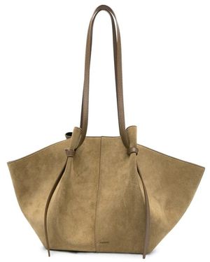 Yuzefi Large Mochi Leather Shoulder Bag - Natural