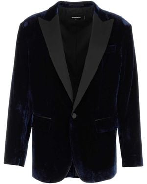 DSquared² Midnight Velvet Blazer - Black