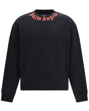 Palm Angels Cotton Sweatshirt Clothing - Blue