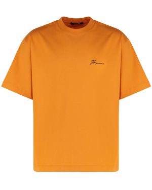 Jacquemus Halteres Cotton Crew-Neck T-Shirt - Orange