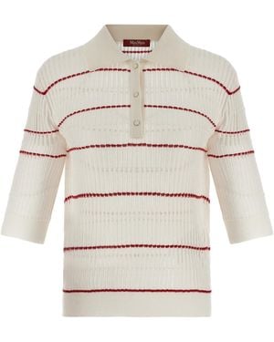 Max Mara Silk Polo Shirt - White