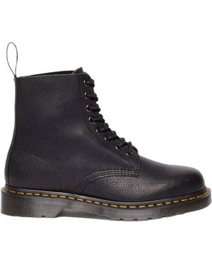 Dr. Martens Smooth Leather Lace-Up Air-Cushion Ankle Boots - Black
