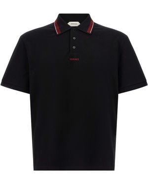 Versace Cotton Polo Shirt - Black