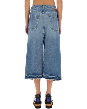 Stella McCartney Skirt With Contrasting Panel Polyester - Blue