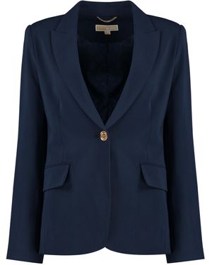 Michael Kors Single-Breasted One Button Jacket - Blue