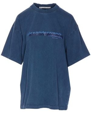 Alexander Wang Oversize Logo T-Shirt - Blue