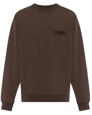 Jacquemus Logo-Patch Sweatshirt - Brown