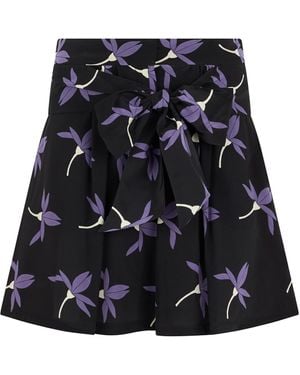 Valentino Garavani Printed Silk Shorts - Black