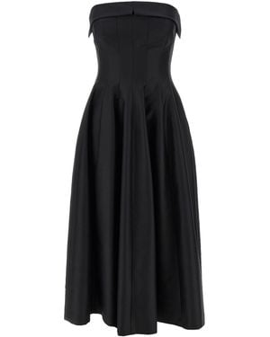 Alberta Ferretti Off-The-Shoulder Dress - Black