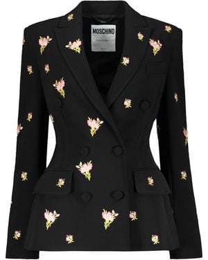 Moschino Double Breasted Blazer - Black