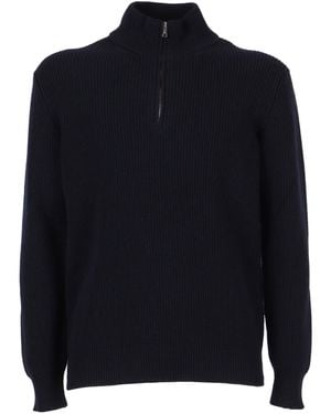 Ballantyne Half Zipped Pullover - Blue