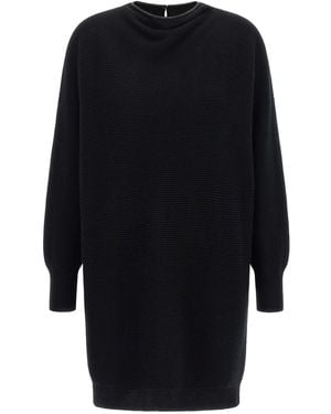 Brunello Cucinelli Virgin Wool Short Dress - Blue