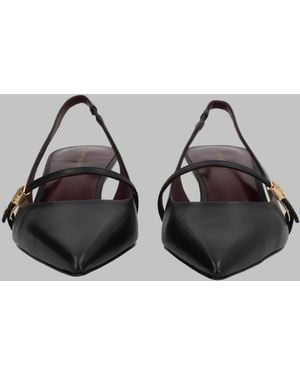 Tory Burch Mary Jane Pumps Double-T Buckle Calf Leather - Black
