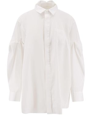 Sacai Shirts 65 Poliestere Cotone - White